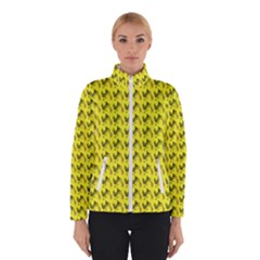 Fern Pattern 2 Yellow Women s Bomber Jacket