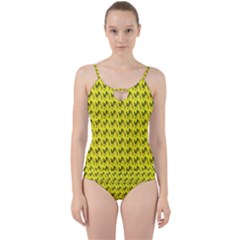 Fern Pattern 2 Yellow Cut Out Top Tankini Set by snowwhitegirl