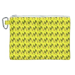 Fern Pattern 2 Yellow Canvas Cosmetic Bag (xl) by snowwhitegirl