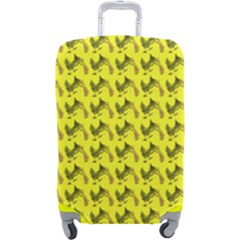 Fern Pattern 2 Yellow Luggage Cover (large) by snowwhitegirl