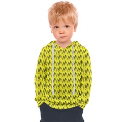 Fern Pattern 2 Yellow Kids  Overhead Hoodie