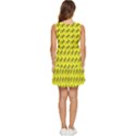 Fern Pattern 2 Yellow Tiered Sleeveless Mini Dress View4