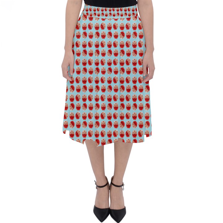 Kawaii Jam Pattern Aqua Classic Midi Skirt