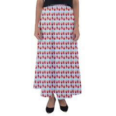 Kawaii Jam Pattern Aqua Flared Maxi Skirt by snowwhitegirl