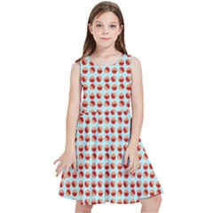 Kawaii Jam Pattern Aqua Kids  Skater Dress by snowwhitegirl