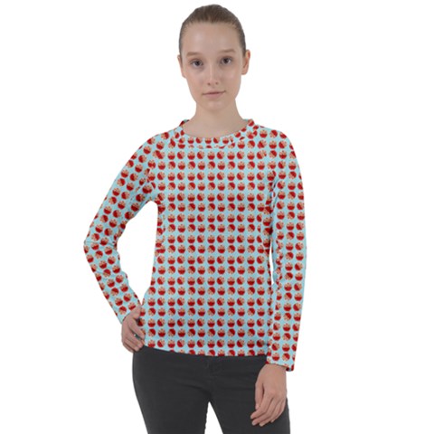 Kawaii Jam Pattern Aqua Women s Long Sleeve Raglan T-shirt by snowwhitegirl