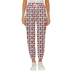 Kawaii Jam Pattern Aqua Women s Cropped Drawstring Pants by snowwhitegirl