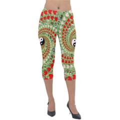 Love Avatars Characters Roles Yin Yang Lightweight Velour Capri Leggings  by Paksenen