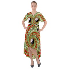 Love Avatars Characters Roles Yin Yang Front Wrap High Low Dress by Paksenen