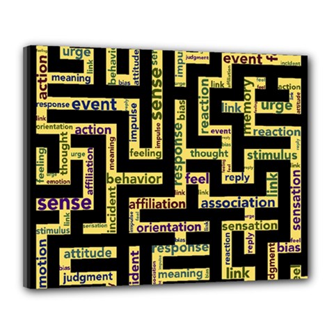 Mindset Stimulus Response Emotion Canvas 20  X 16  (stretched) by Paksenen