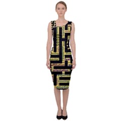 Mindset Stimulus Response Emotion Sleeveless Pencil Dress by Paksenen