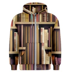 Books Bookshelves Office Fantasy Background Artwork Book Cover Apothecary Book Nook Literature Libra Men s Zipper Hoodie