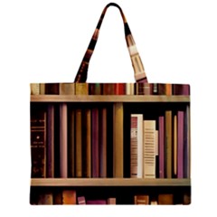 Books Bookshelves Office Fantasy Background Artwork Book Cover Apothecary Book Nook Literature Libra Zipper Mini Tote Bag