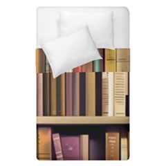 Books Bookshelves Office Fantasy Background Artwork Book Cover Apothecary Book Nook Literature Libra Duvet Cover Double Side (single Size) by Posterlux