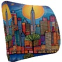 City New York Nyc Skyscraper Skyline Downtown Night Business Urban Travel Landmark Building Architec Seat Cushion View2