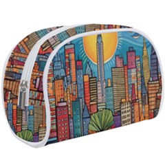 City New York Nyc Skyscraper Skyline Downtown Night Business Urban Travel Landmark Building Architec Make Up Case (large)