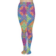 Colorful Flora Flora Kazakh Pattern Tights