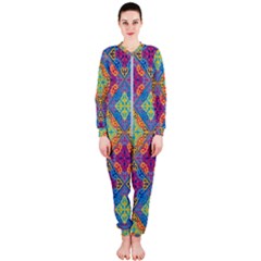 Colorful Flora Flora Kazakh Pattern Onepiece Jumpsuit (ladies)