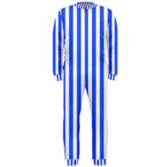 Blue Stripes, Sticker, Stickers Onepiece Jumpsuit (men)