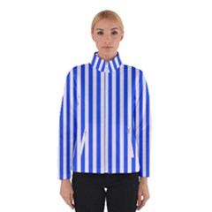 Blue Stripes, Sticker, Stickers Women s Bomber Jacket