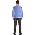 Blue Stripes, Sticker, Stickers Men s Fleece Sweatshirt View4