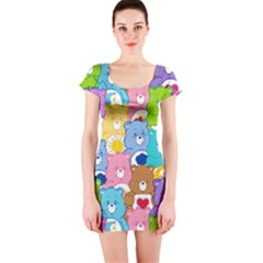 Care Bears, Adorable, Art Short Sleeve Bodycon Dress by kyorashop23