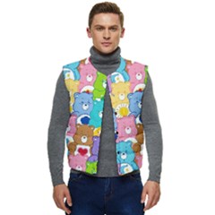 Care Bears, Adorable, Art Men s Button Up Puffer Vest	