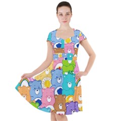 Care Bears, Adorable, Art Cap Sleeve Midi Dress With Pockets