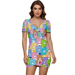 Care Bears, Adorable, Art Low Cut Cap Sleeve Mini Dress by kyorashop23