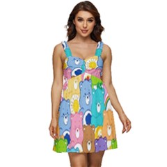 Care Bears, Adorable, Art Ruffle Strap Babydoll Chiffon Dress