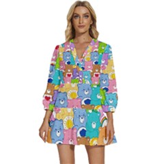 Care Bears, Adorable, Art V-neck Placket Mini Dress by kyorashop23