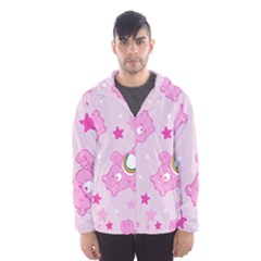 Cheer Bear Pink, Care, Care Bears, Cartoon Men s Hooded Windbreaker