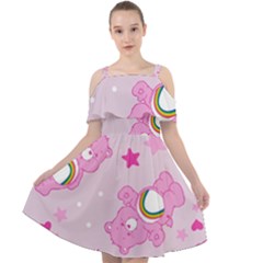 Cheer Bear Pink, Care, Care Bears, Cartoon Cut Out Shoulders Dress by kyorashop23