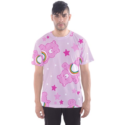 Cheer Bear Pink, Care, Care Bears, Cartoon Men s Sport Mesh T-shirt by kyorashop23