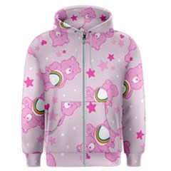 Cheer Bear Pink, Care, Care Bears, Cartoon Men s Zipper Hoodie