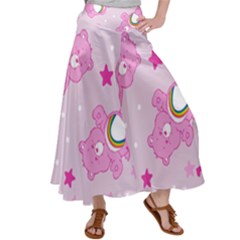 Cheer Bear Pink, Care, Care Bears, Cartoon Women s Satin Palazzo Pants by kyorashop23