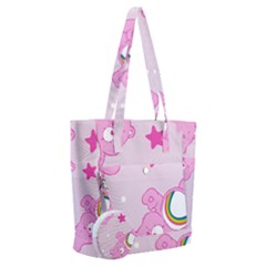 Cheer Bear Pink, Care, Care Bears, Cartoon Everyday Shoulder Bag With Pouch Bag by kyorashop23