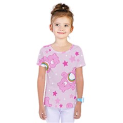 Cheer Bear Pink, Care, Care Bears, Cartoon Kids  One Piece T-shirt