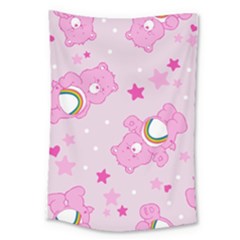 Cheer Bear Pink, Care, Care Bears, Cartoon Large Tapestry