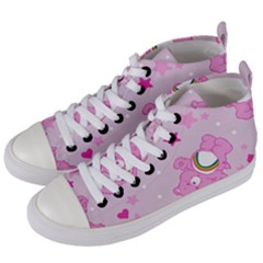 Cheer Bear Pink, Care, Care Bears, Cartoon Women s Mid-top Canvas Sneakers by kyorashop23