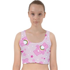 Cheer Bear Pink, Care, Care Bears, Cartoon Velvet Racer Back Crop Top by kyorashop23