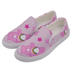 Cheer Bear Pink, Care, Care Bears, Cartoon Men s Canvas Slip Ons by kyorashop23