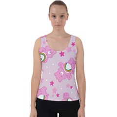 Cheer Bear Pink, Care, Care Bears, Cartoon Velvet Tank Top by kyorashop23