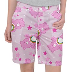 Cheer Bear Pink, Care, Care Bears, Cartoon Women s Pocket Shorts by kyorashop23