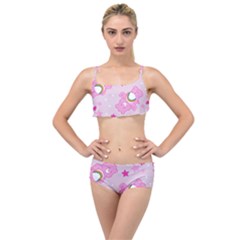 Cheer Bear Pink, Care, Care Bears, Cartoon Layered Top Bikini Set by kyorashop23