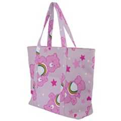 Cheer Bear Pink, Care, Care Bears, Cartoon Zip Up Canvas Bag by kyorashop23