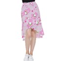 Cheer Bear Pink, Care, Care Bears, Cartoon Frill Hi Low Chiffon Skirt View1