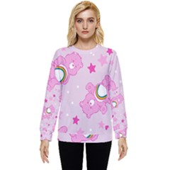 Cheer Bear Pink, Care, Care Bears, Cartoon Hidden Pocket Sweatshirt