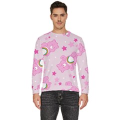 Cheer Bear Pink, Care, Care Bears, Cartoon Men s Fleece Sweatshirt