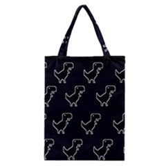 Cute Black, Dinosaur Classic Tote Bag by kyorashop23